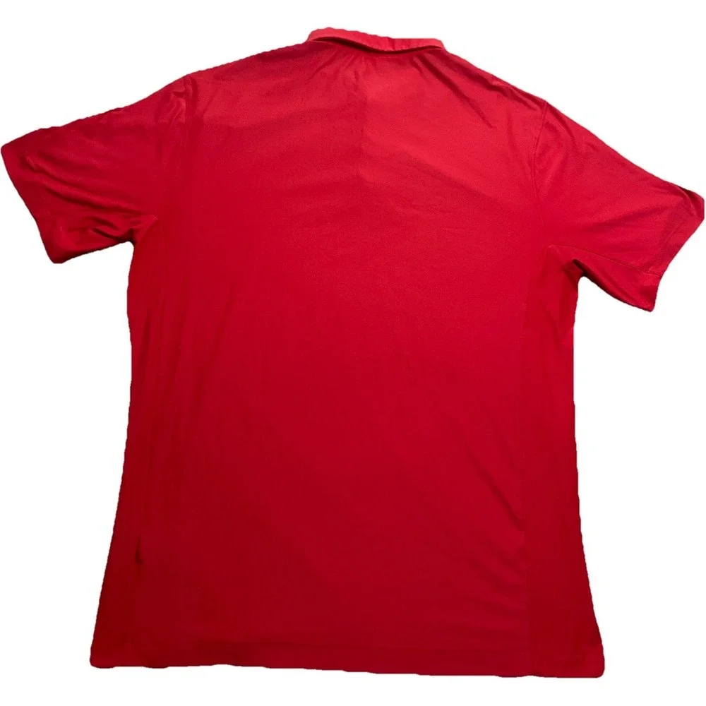 Nike Golf Dri Fit Mens Red Short Sleeve Polo Shirt Size L